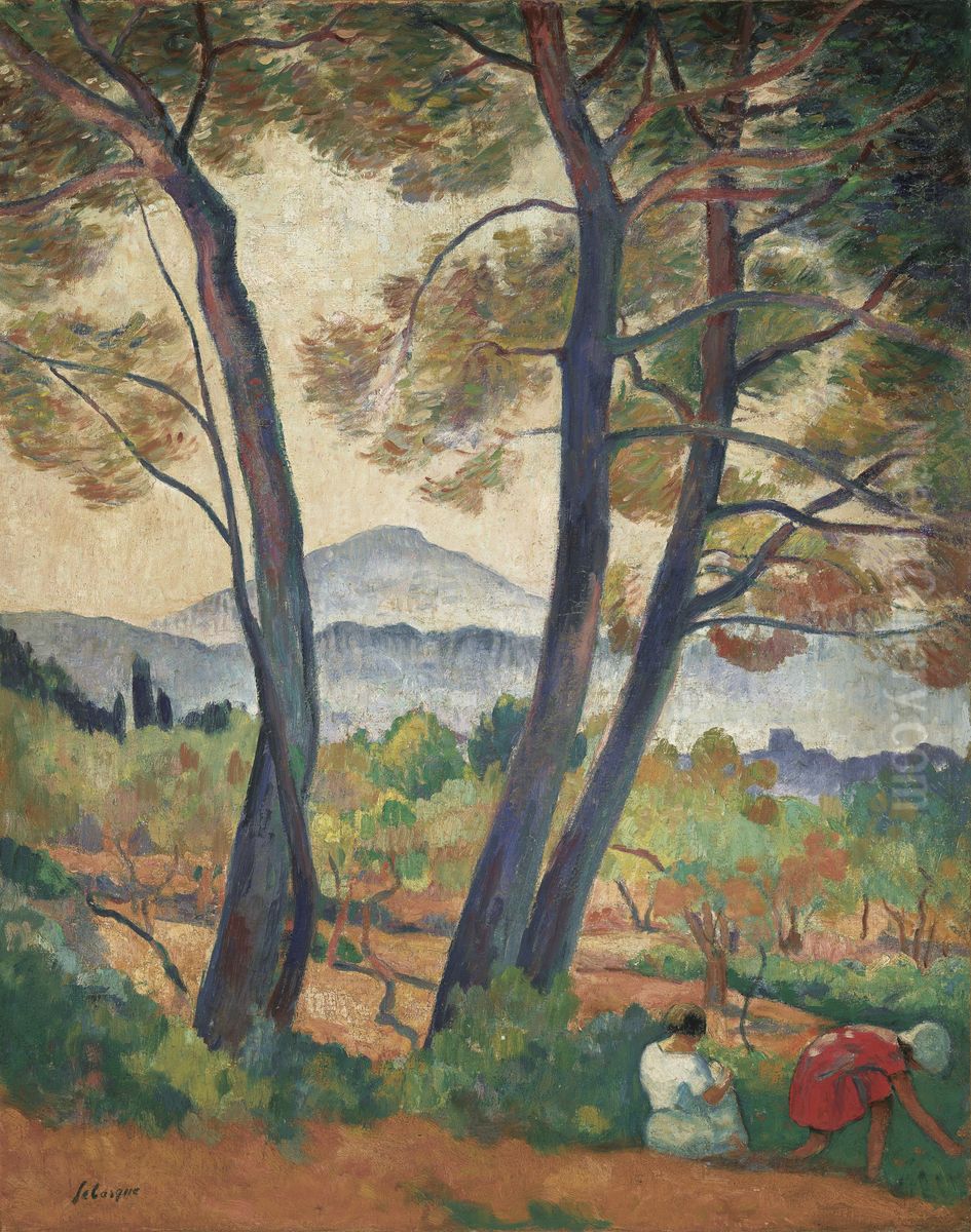 Sanary, vue sur le Cap Sicie Oil Painting by unknown