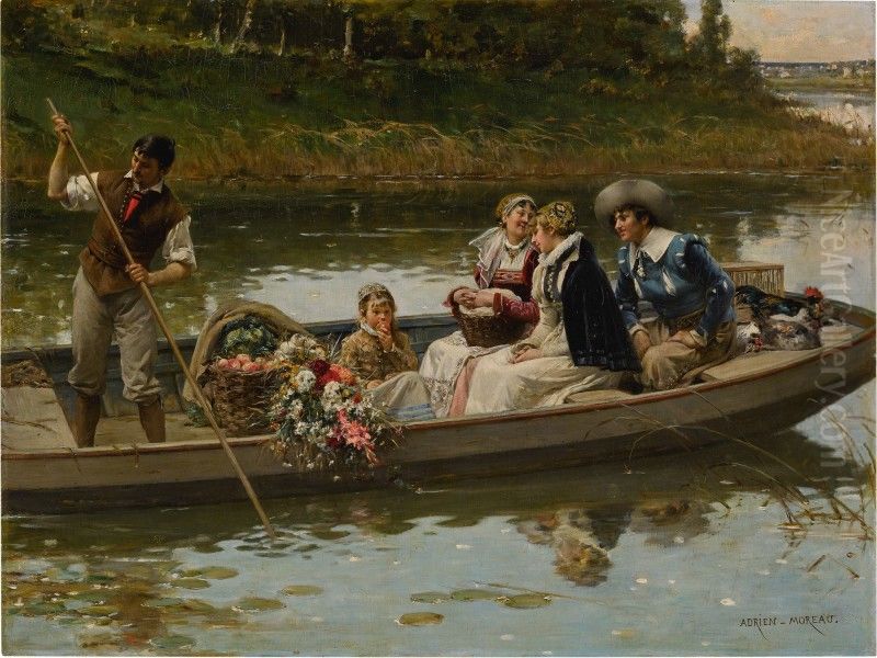 RETURN FROM MARKET Oil Painting by unknown