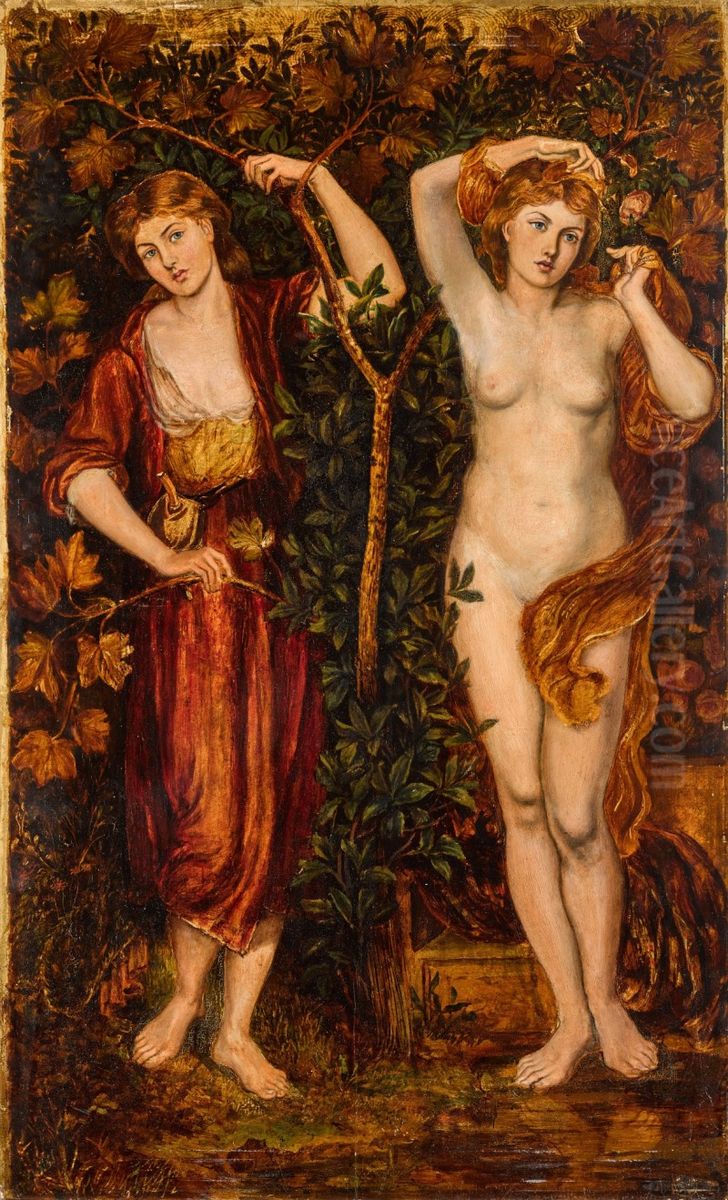 Autumn and Summer Oil Painting by unknown