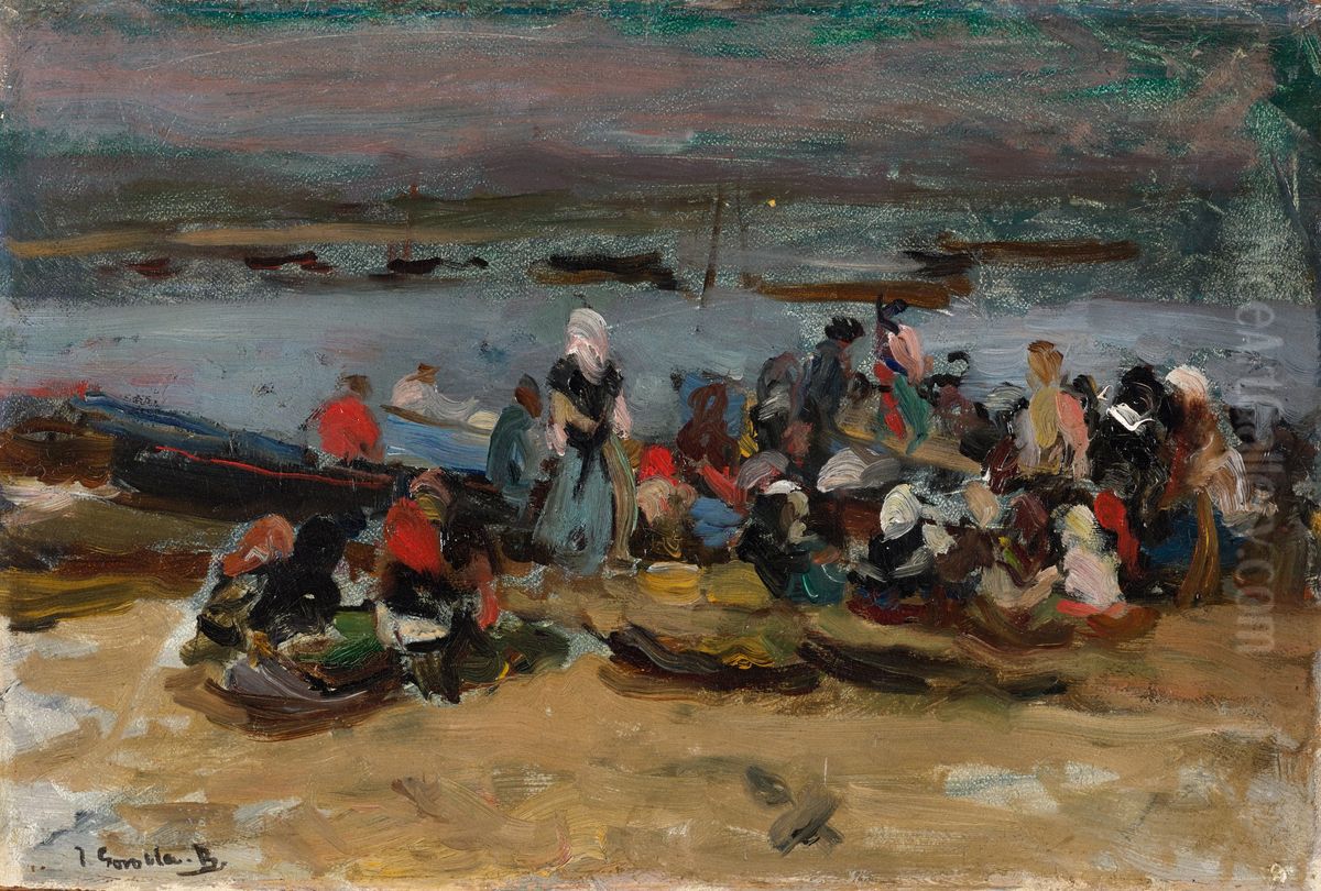 At the Estuary, Asturias Oil Painting by Joaquin Sorolla