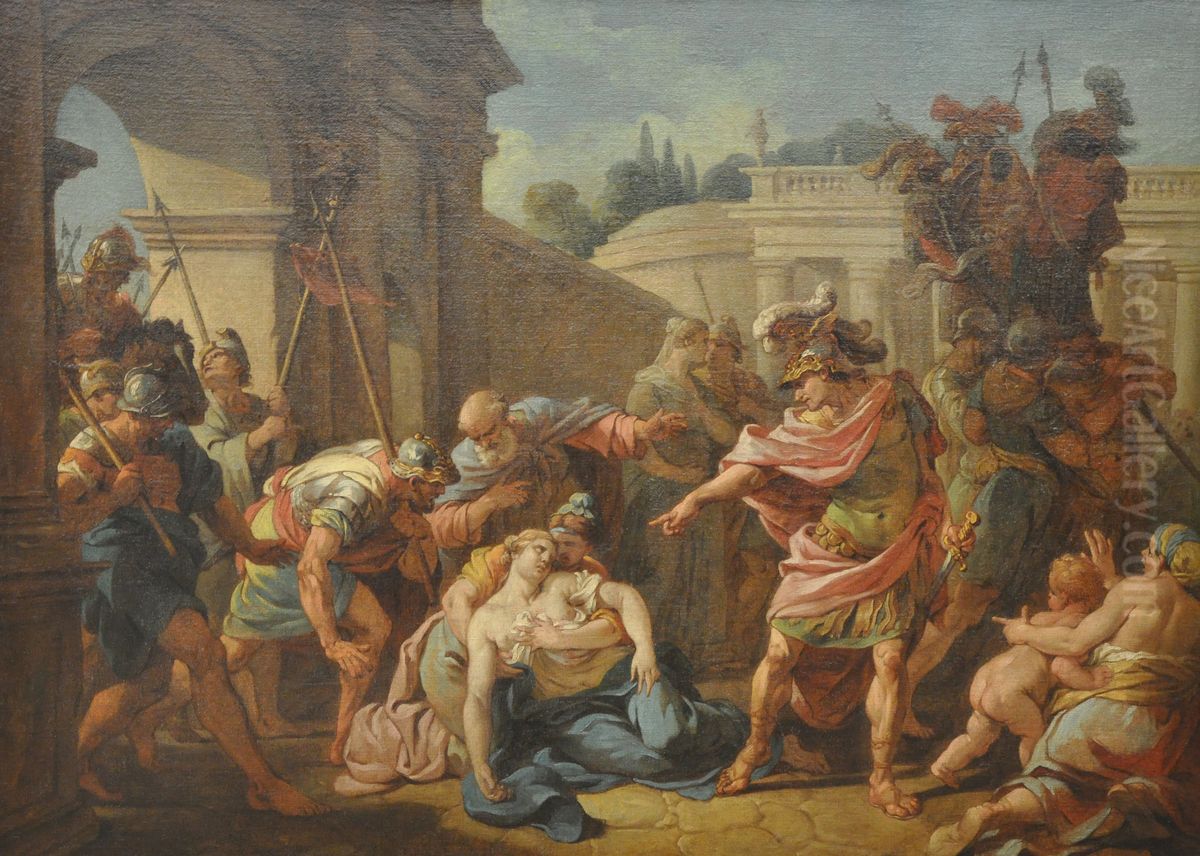 Horace venant de frapper sa soeur Oil Painting by Louis-Jean-Francois Lagrenee