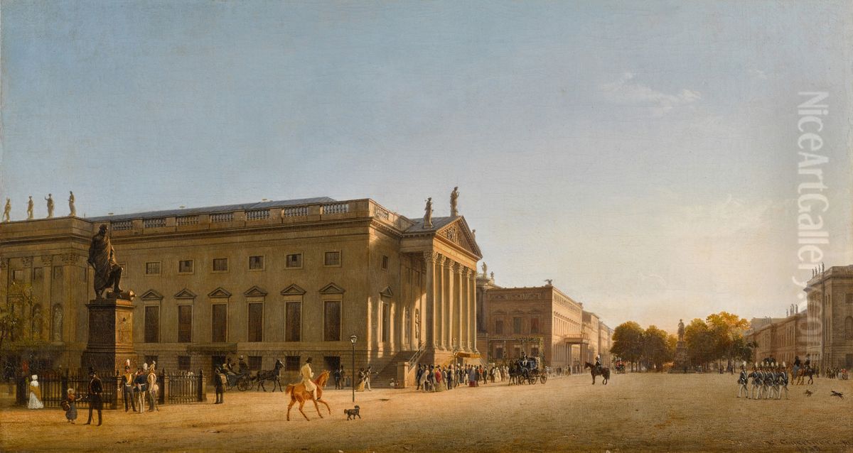 Die konigliche Oper unter den Linden Oil Painting by Eduard Gaertner