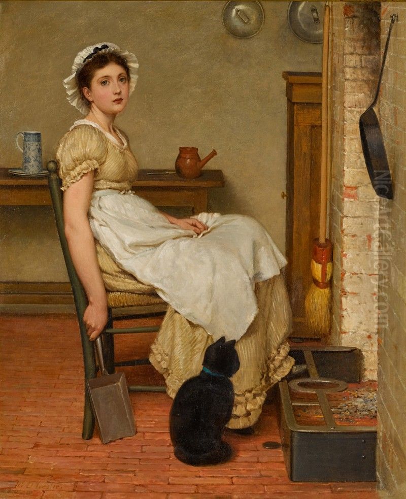 Her First Place Oil Painting by unknown