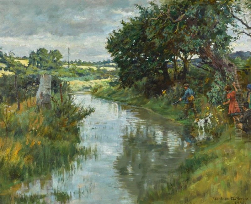 The Blue River Oil Painting by unknown