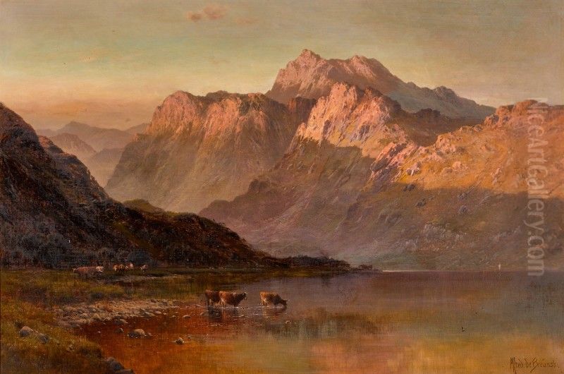 Llyn-Y-Ddinas, Beddgelert, North Wales Oil Painting by unknown