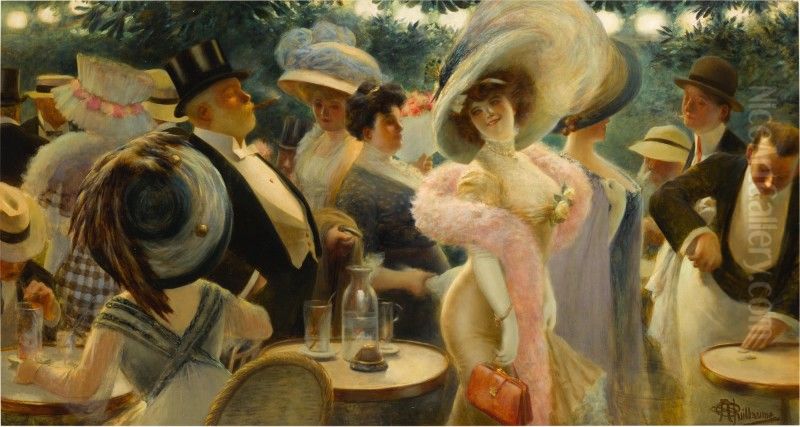 CAFE DE PARIS Oil Painting by unknown