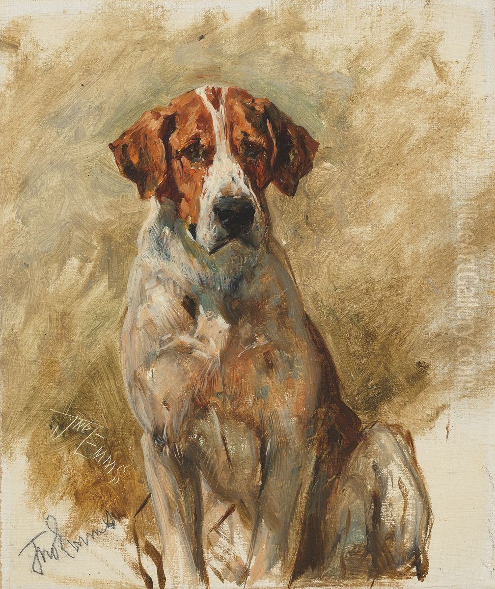 Study of a Hound Oil Painting by unknown