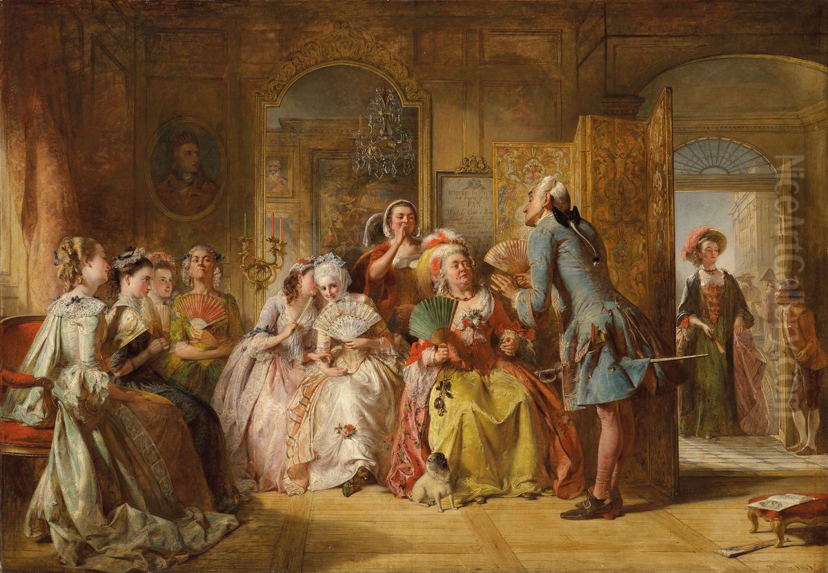 Academy for instruction in the discipline of the fan, 1711 Oil Painting by unknown