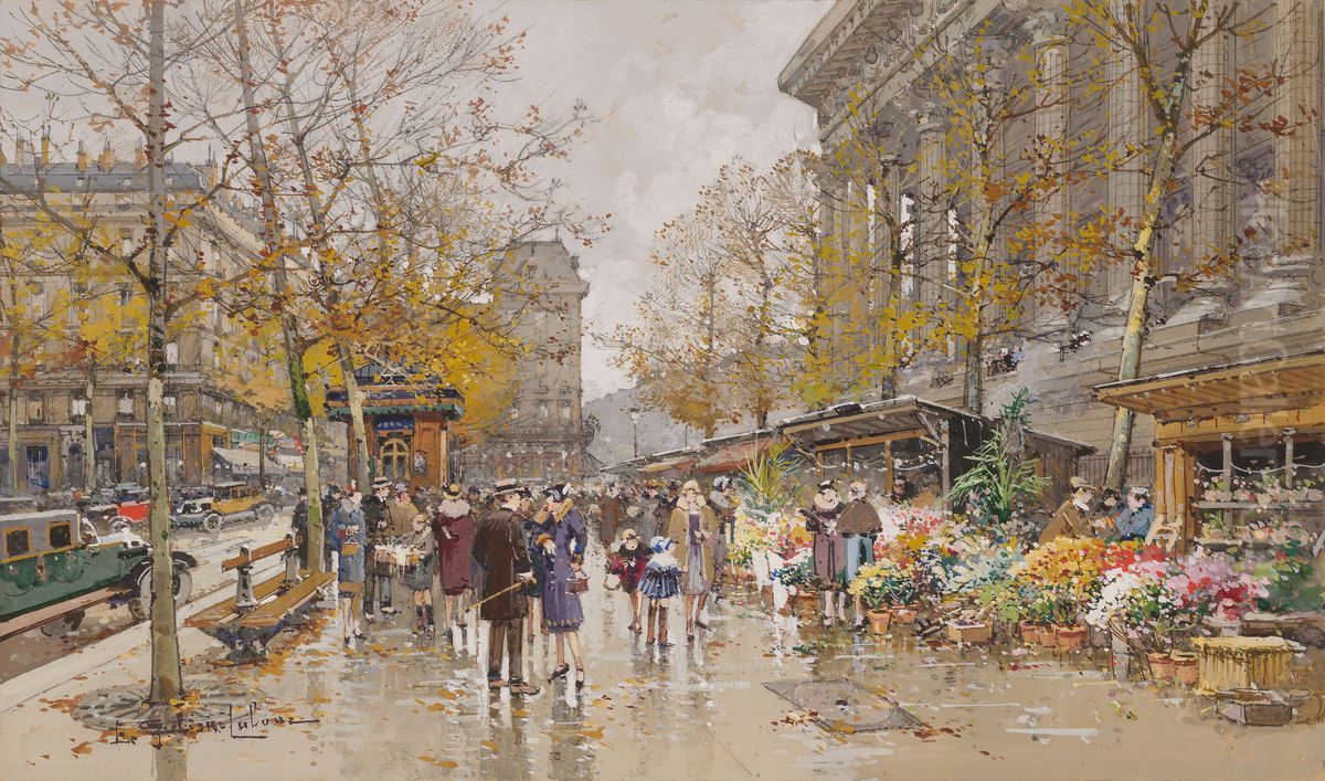 Place de la Madeleine Oil Painting by unknown