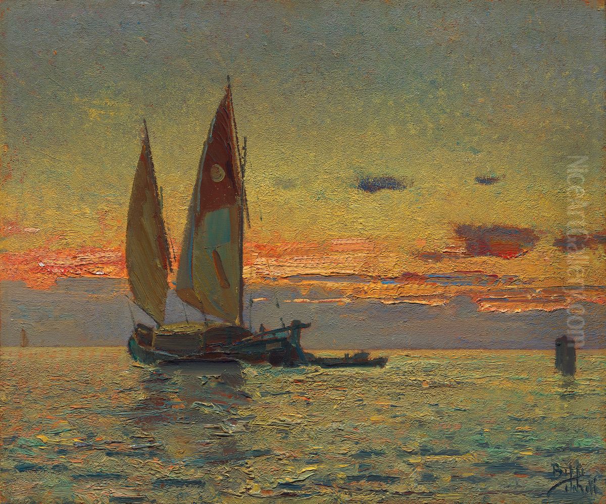 L'ultima ora del giorno Oil Painting by unknown