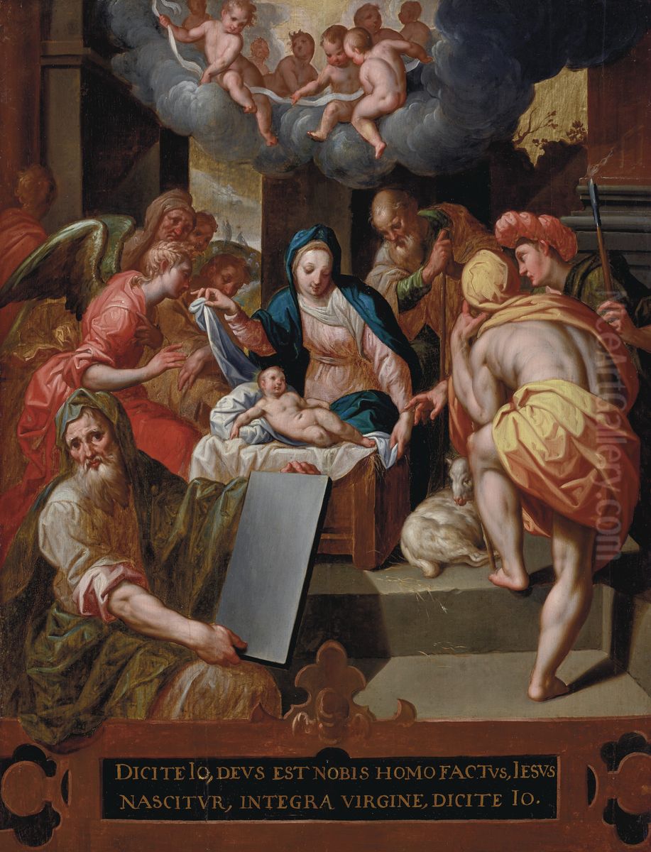 The Adoration of the Shepherds Oil Painting by unknown