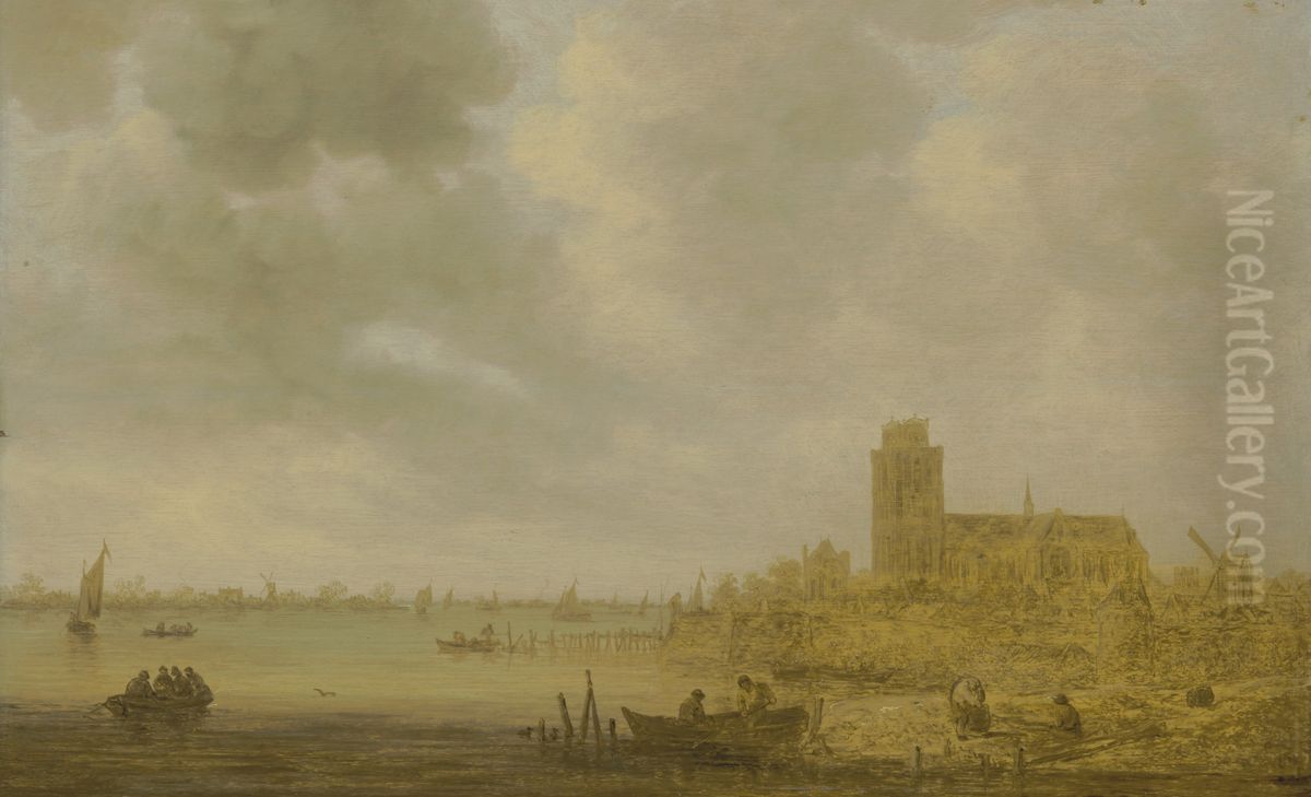 A view of Dordrecht Oil Painting by Jan van Goyen