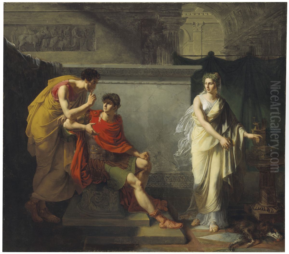 A mythological scene Oil Painting by Pelagio Palagi