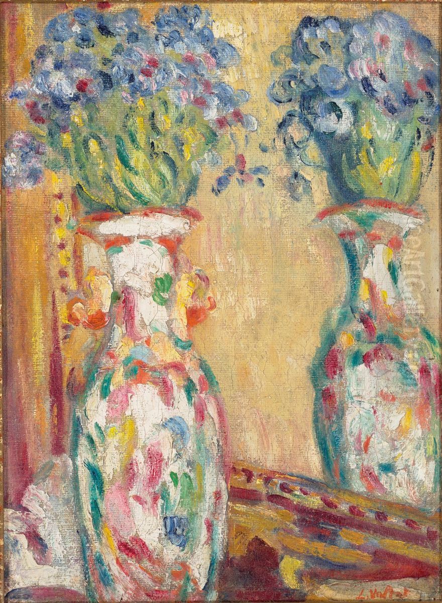 Vase au miroir Oil Painting by Louis Valtat