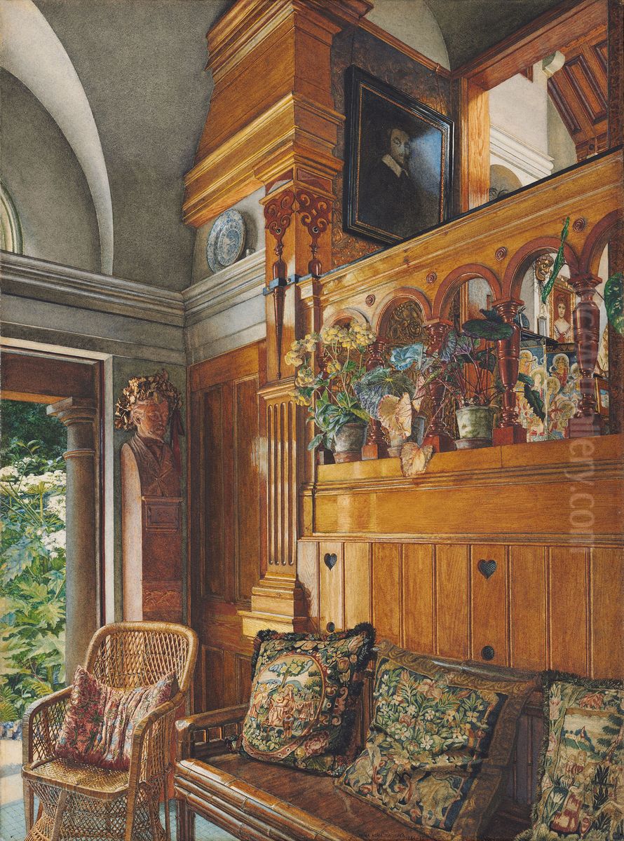 The Garden Studio Oil Painting by Anna Alma-Tadema