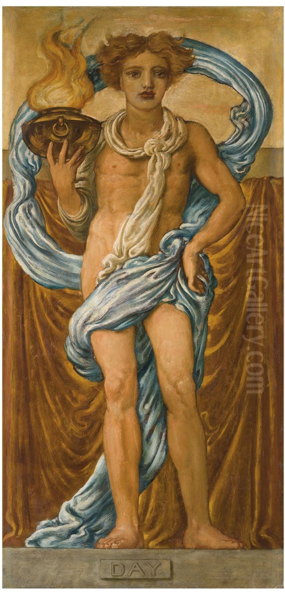 Day Oil Painting by Simeon Solomon