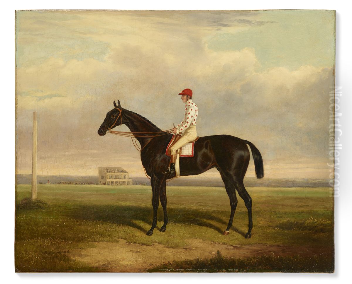 Earl of Zetland's 'Voltigeur', winner of the Derby and the St. Leger 1850, with J. Marson up Oil Painting by John Frederick Herring, Sr.