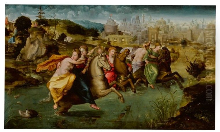 FLIGHT OF CLOELIA Oil Painting by Giorgio Di Giovanni