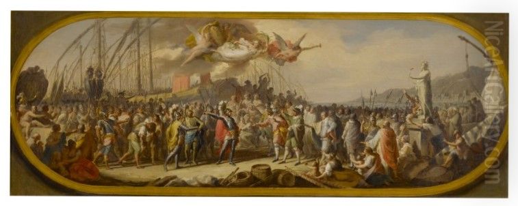 THE TRIUMPH OF LAMBA DORIA Oil Painting by Fedele Fischetti