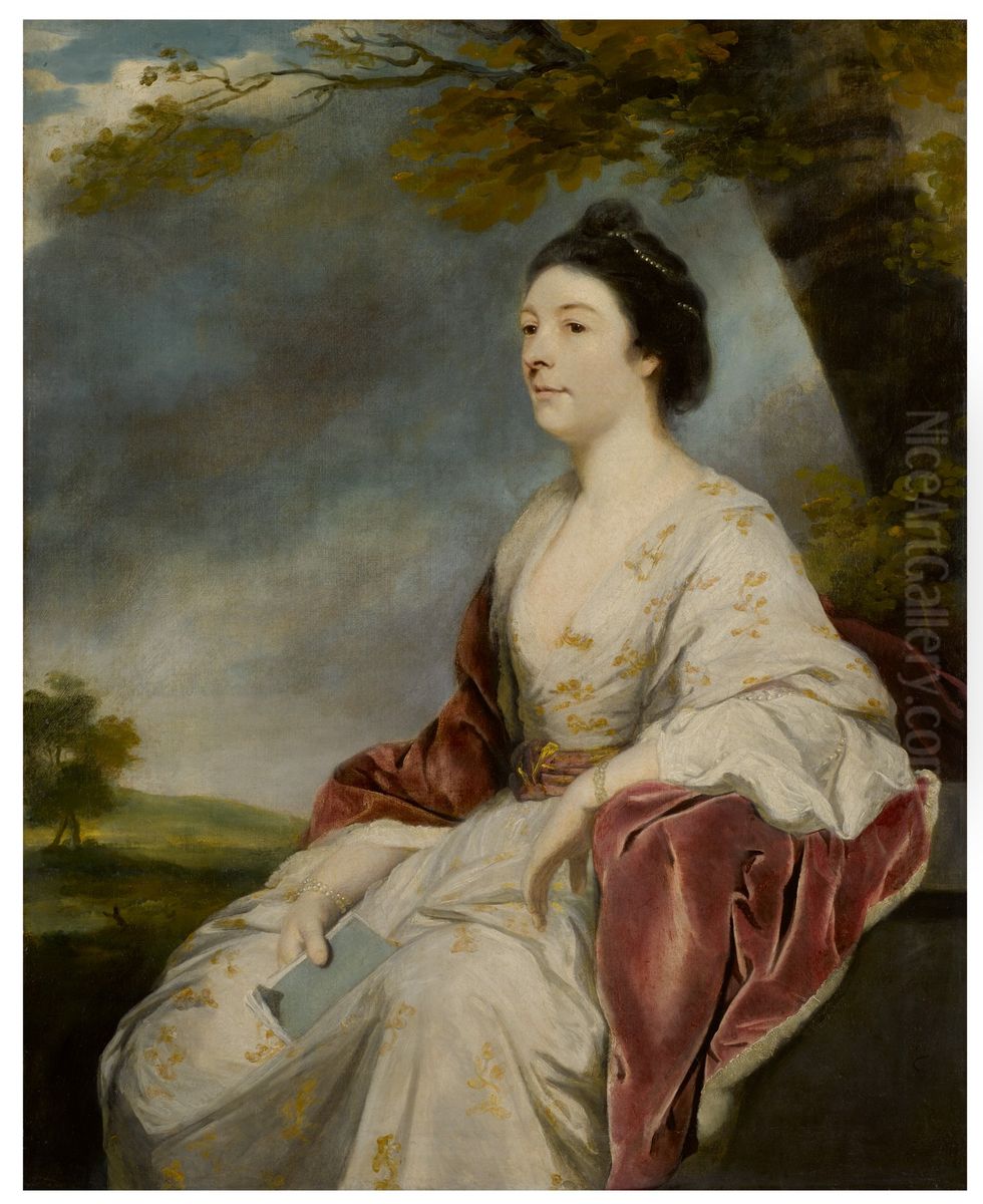 PORTRAIT OF A WOMAN, SAID TO BE MRS. BARNARD Oil Painting by Of Sir Joshua Reynolds