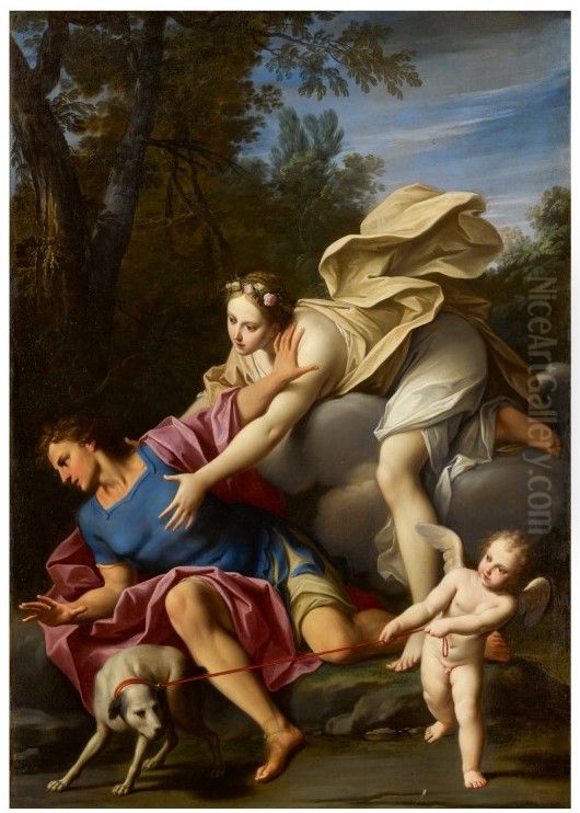 AURORA AND CEPHALUS Oil Painting by Marcantonio Franceschini)