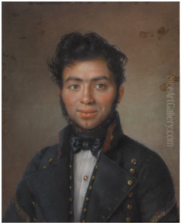 PORTRAIT OF A SECOND MAITRE IN THE FRENCH NAVY Oil Painting by Jean Baptiste Mutin