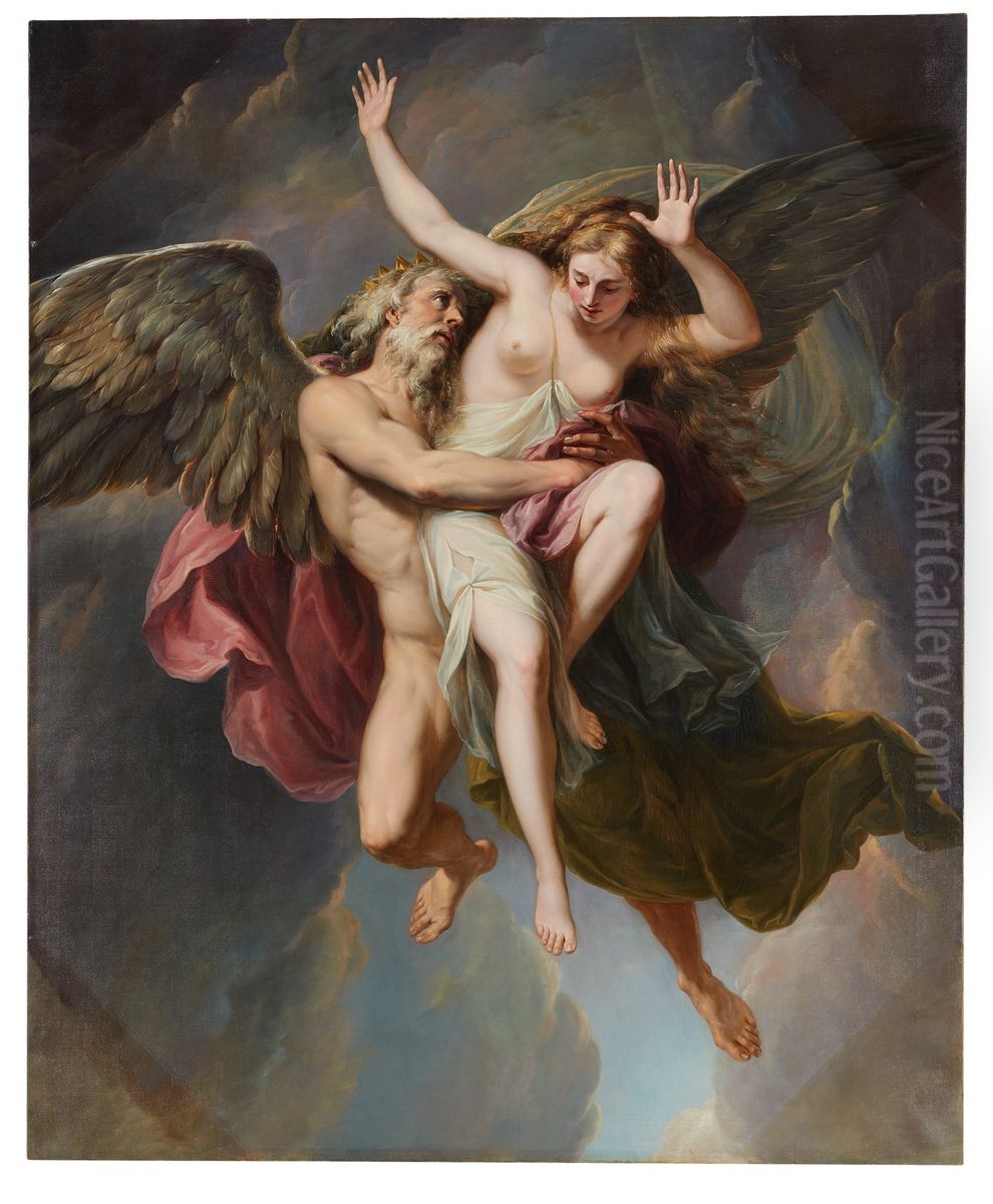 BOREAS AND OREITHYIA Oil Painting by Giovanni Batista Cipriani