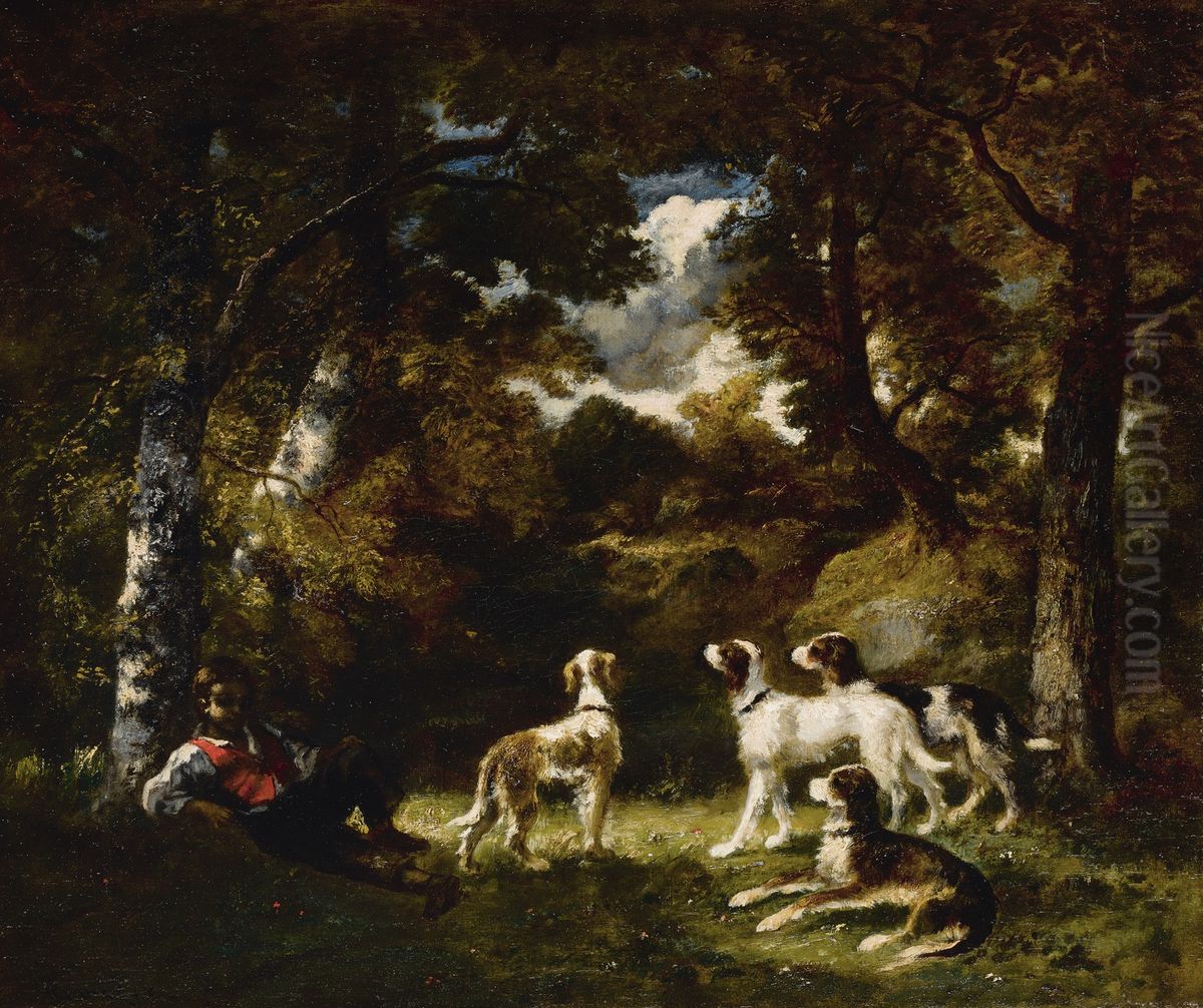 Repos de la chasse Oil Painting by Narcisse Virgilio Diaz