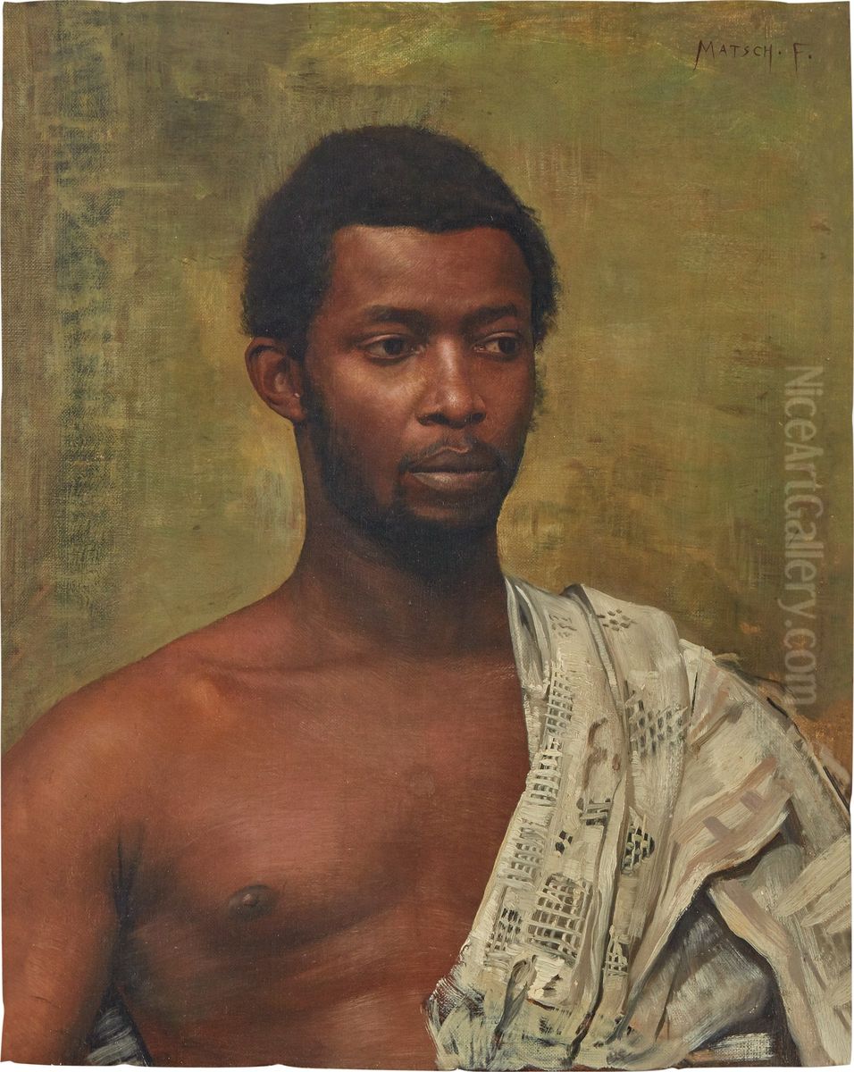 Portrait of a Man Oil Painting by Franz Von Matsch