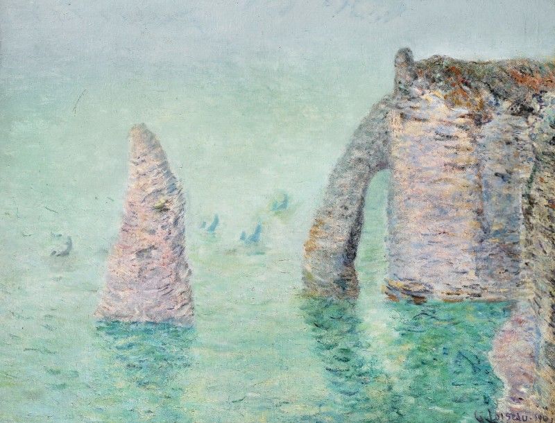 L'AIGUILLE ET LA PORTE D'AVAL (ETRETAT) Oil Painting by Gustave Loiseau