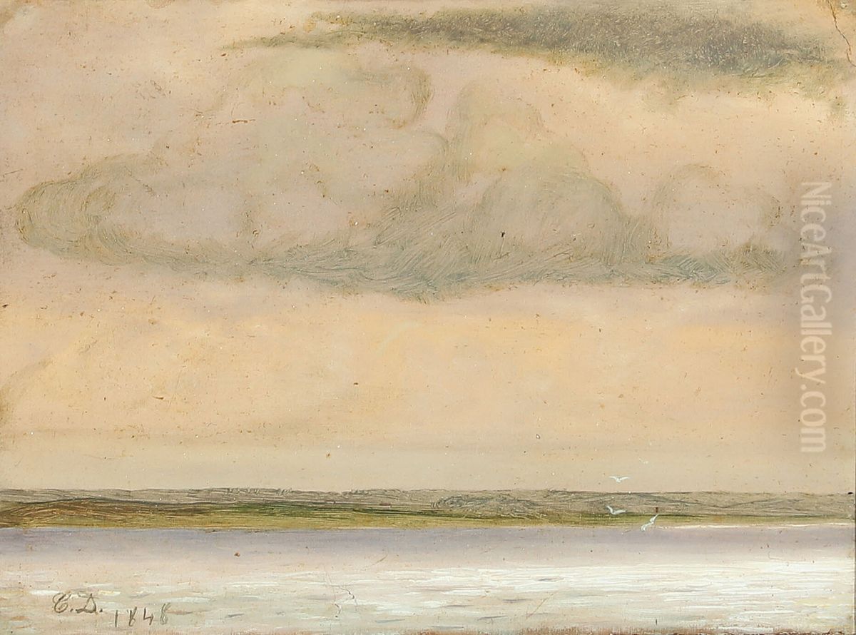 Skystudie Oil Painting by Christen Dalsgaard