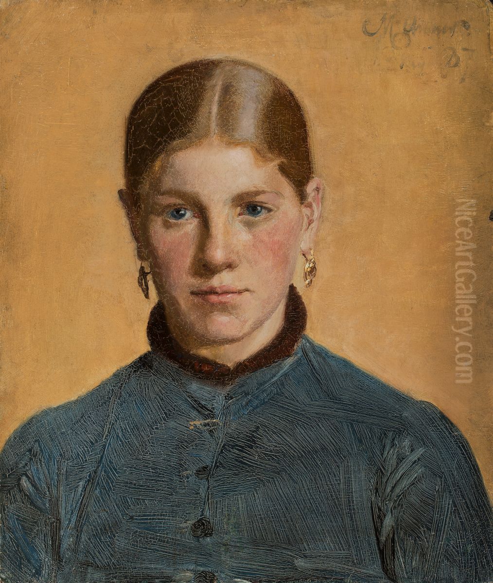 Skagenspige Oil Painting by Michael Peter Ancher