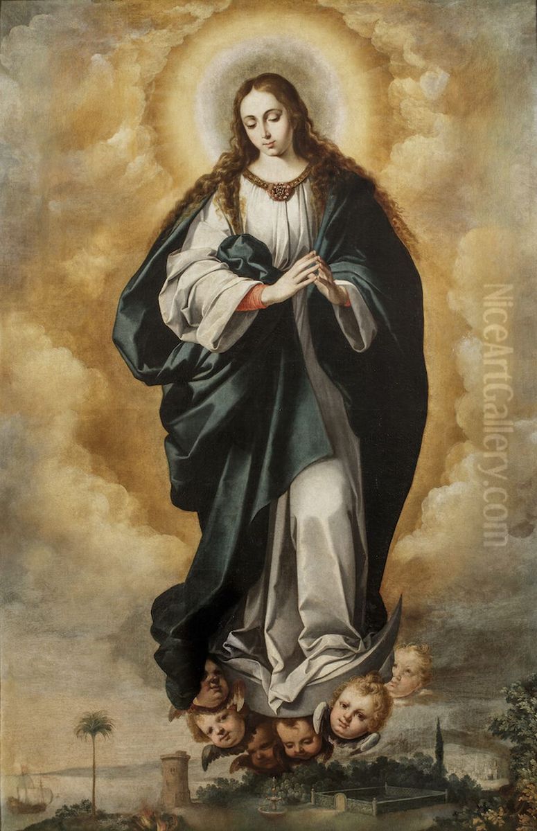 Inmaculada de San Vicente Oil Painting by Bartolome Esteban Murillo