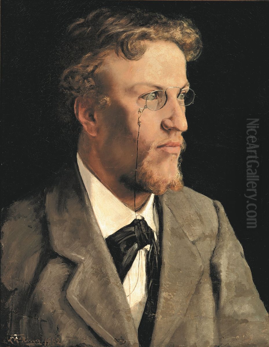 Portrait of H. A. Brendekilde Oil Painting by Laurits Andersen Ring