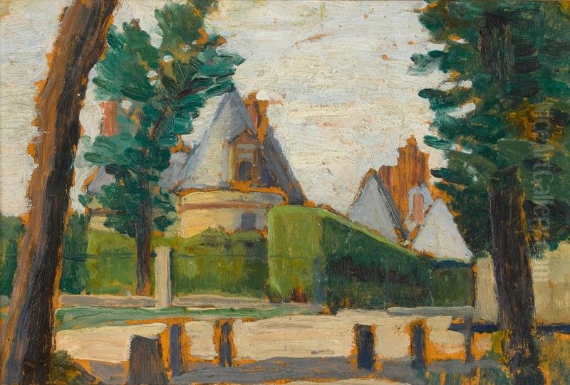 L'ENTREE DU CHATEAU Oil Painting by Henri-Edmond Cross