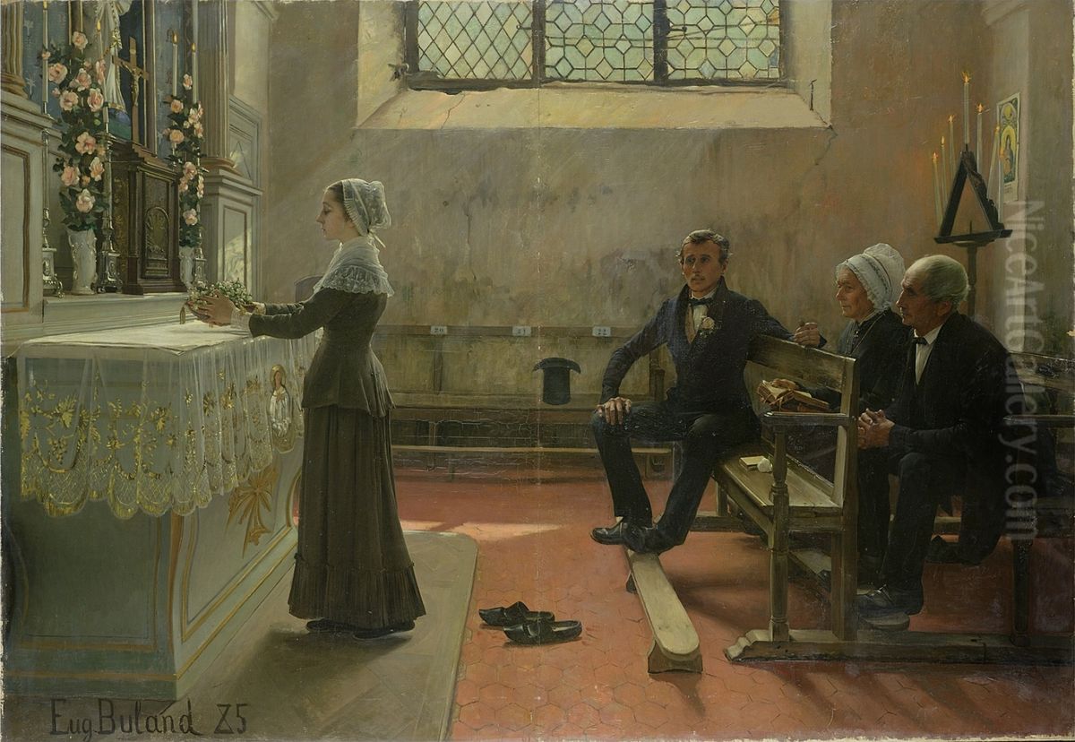 Offering to the Virgin the Day After the Wedding Oil Painting by Eugene Buland