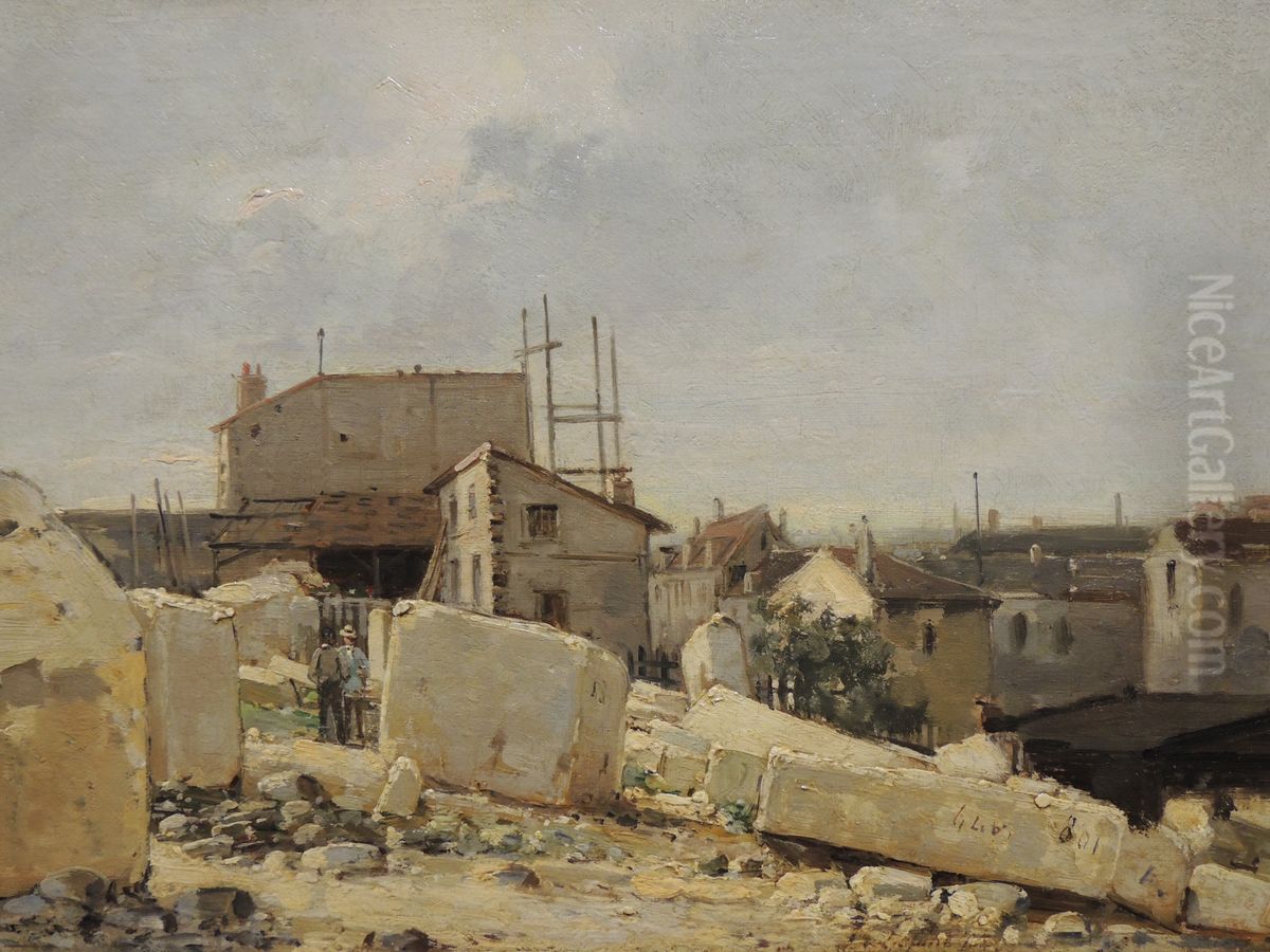 Earthworks in Caens Oil Painting by Stanislas Lepine