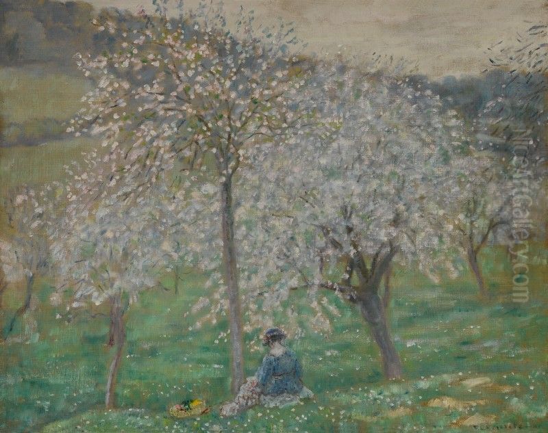 SPRING BLOSSOMS Oil Painting by Frederick Carl Frieseke