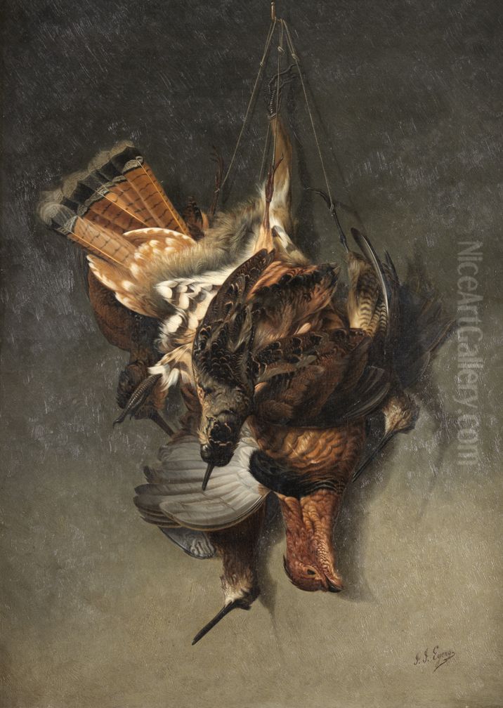 Game Oil Painting by John J. Eyers