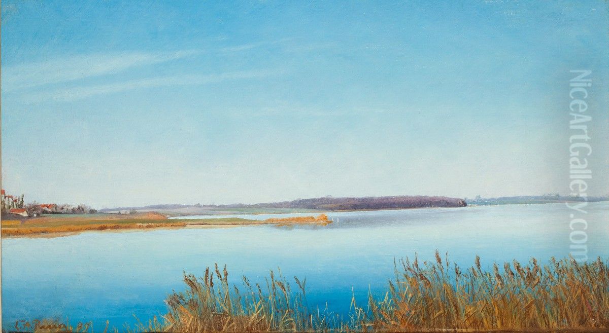 Forarsdag ved Karrebaeksminde Oil Painting by Laurits Andersen Ring