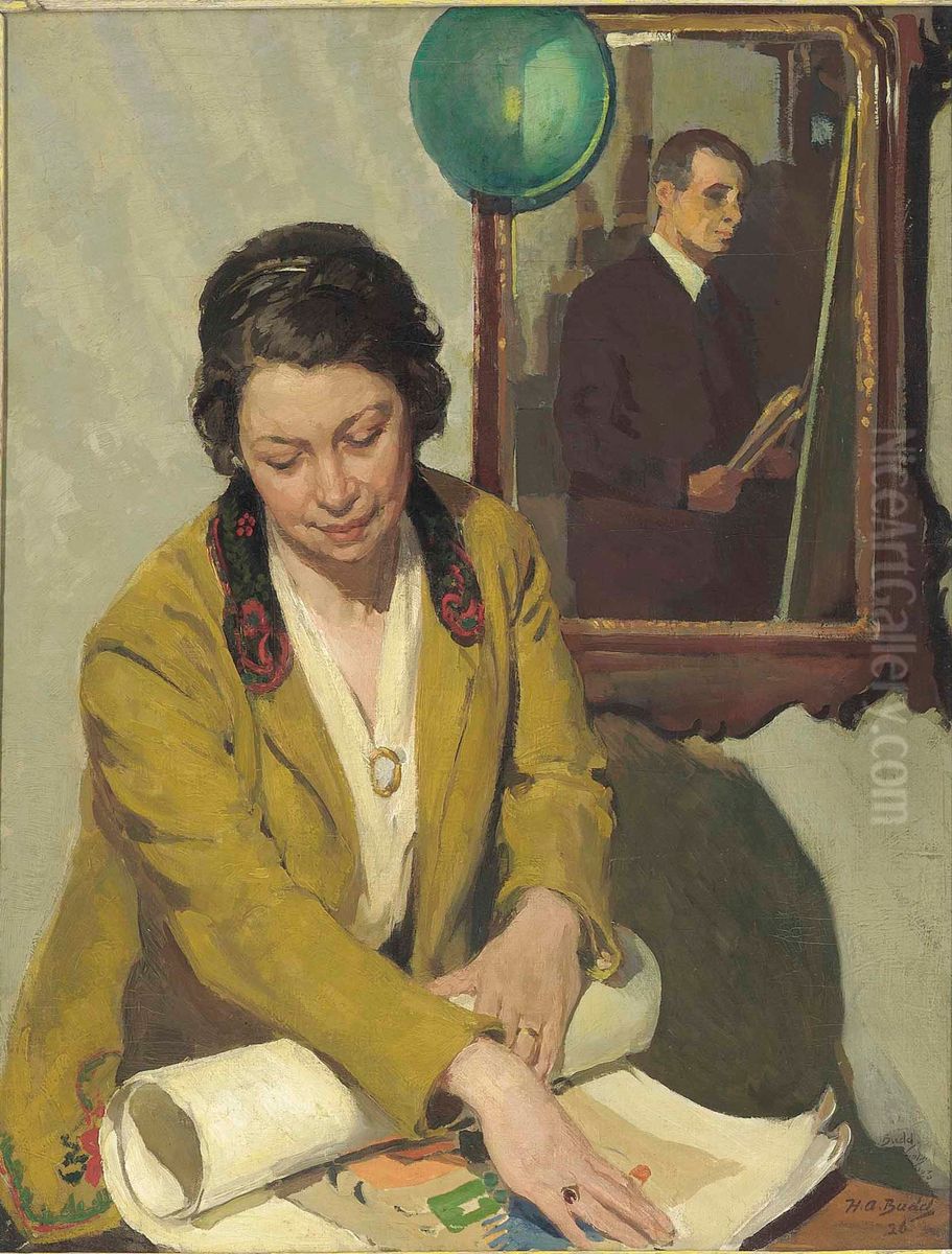 The artist's model Oil Painting by Herbert Ashwin Budd