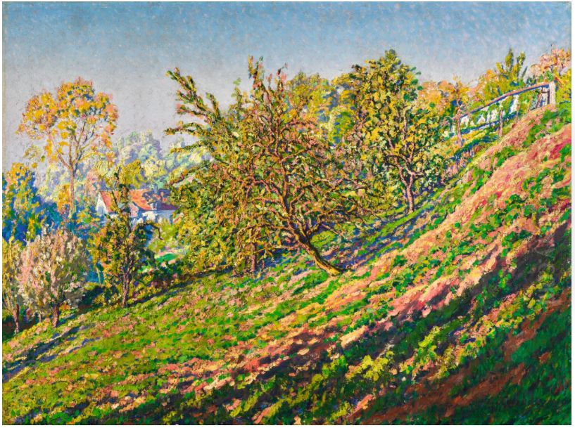 ARBRES EN FLANC DE COLLINE Oil Painting by Gustave Cariot