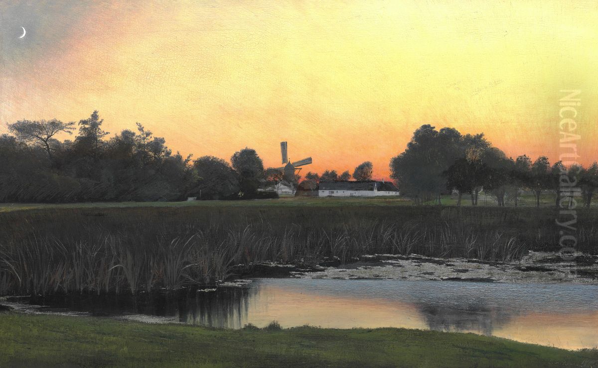 Mid-summer mood. Oil Painting by Laurits Andersen Ring