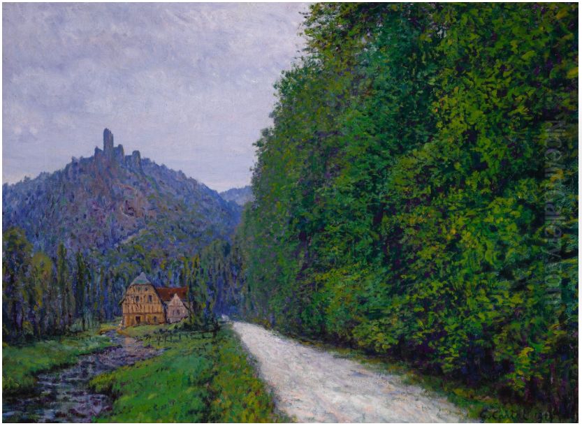 CHEMIN LE SOIR, PRES DE WIESBADEN Oil Painting by Gustave Cariot