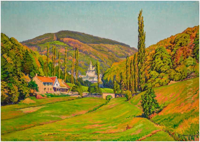 SCHLANGENBAD Oil Painting by Gustave Cariot