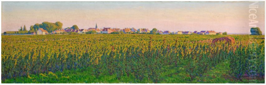 LE VILLAGE DE PERIGNY Oil Painting by Gustave Cariot