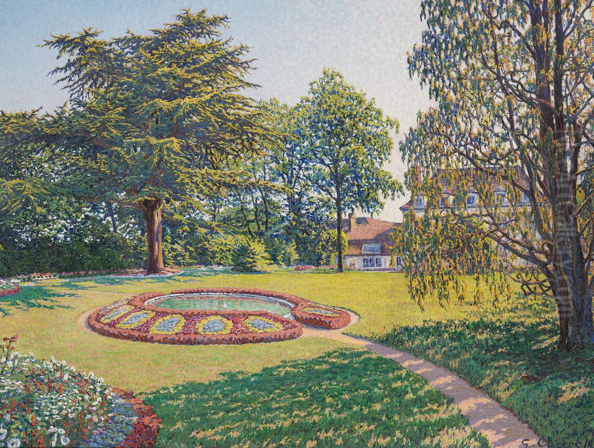 LE PARC DU CHATEAU Oil Painting by Gustave Cariot