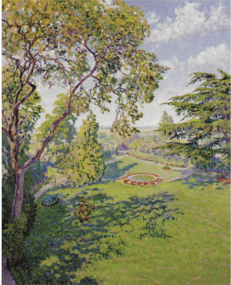 LE PARC EN  ETE Oil Painting by Gustave Cariot