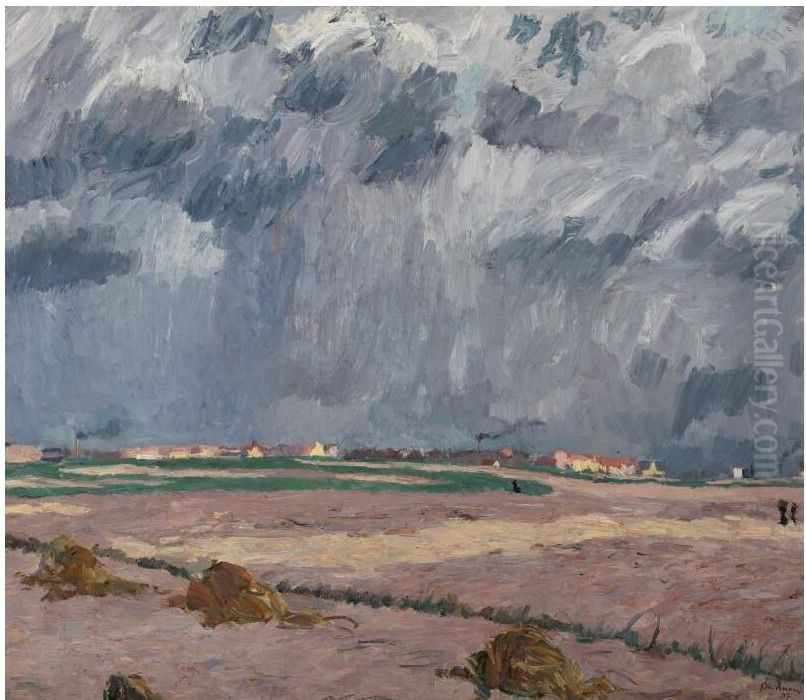 (VIEW OF LANKWITZ AND MARIENFELDE) or (SPRING NEAR SUDENDE) Oil Painting by Max Beckmann