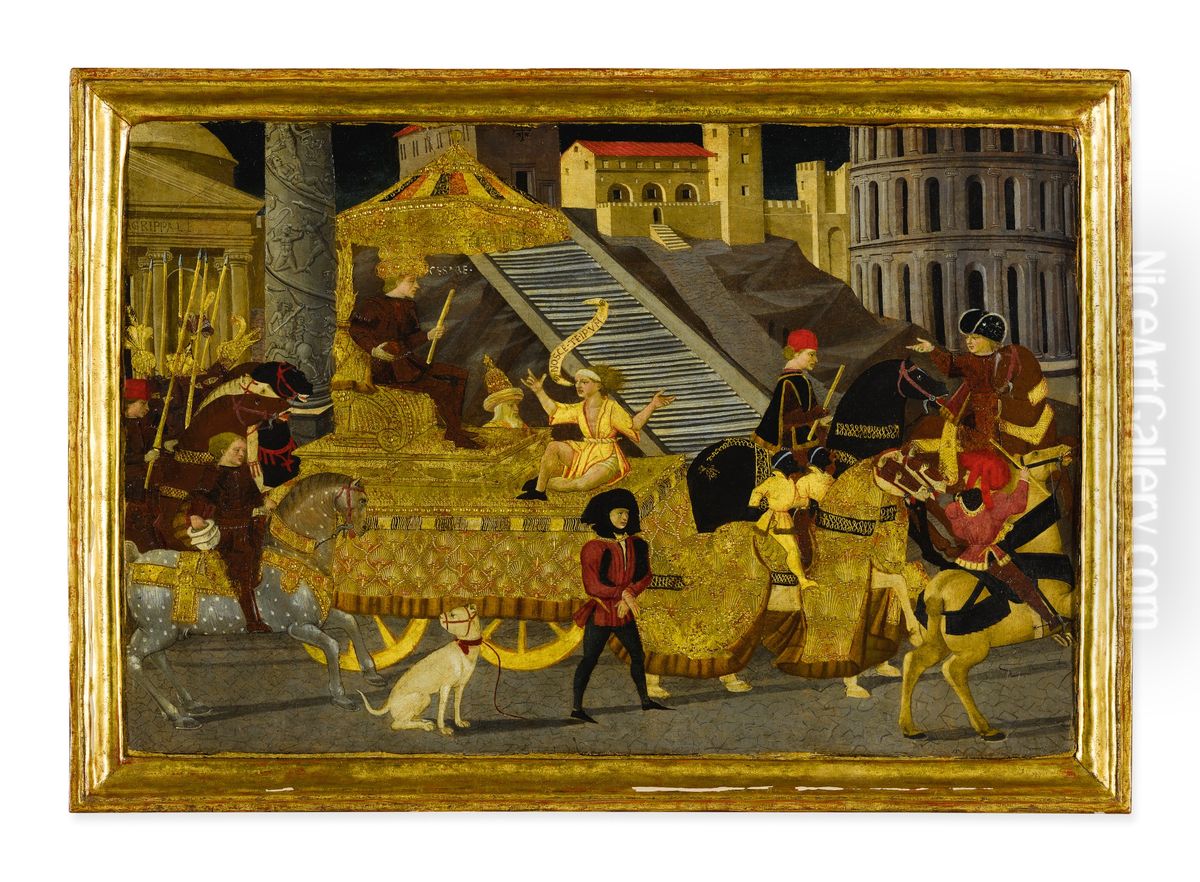 Triumph of Julius Caesar Oil Painting by Apollonio di Giovanni